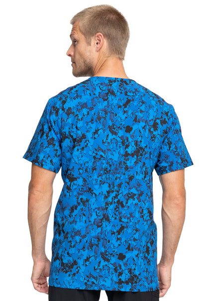Abstract Cherokee Print Men's V Neck Scrub Top CK920 PATG - Scrubs Select