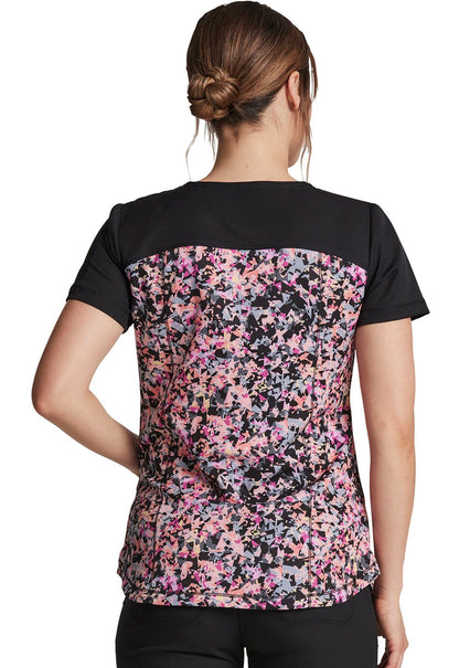 Abstract Dickes Dynamix Print V Neck Scrub Top DK732 FACP - Scrubs Select