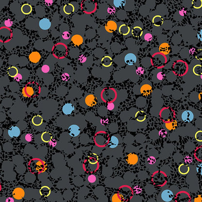 Abstract Print Zip Front Round Neck Scrub Top DK776 DSSO - Scrubs Select