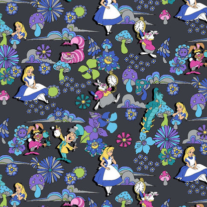 Alice In Wonderland Tooniforms Licensed Disney V Neck Scrub Top TF764 ALCE - Scrubs Select