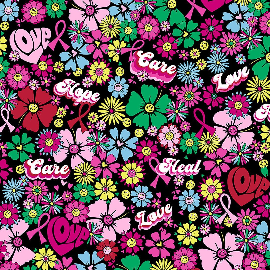 All Awareness Dickies Print V Neck Scrub Top DK876 LPHL - Scrubs Select