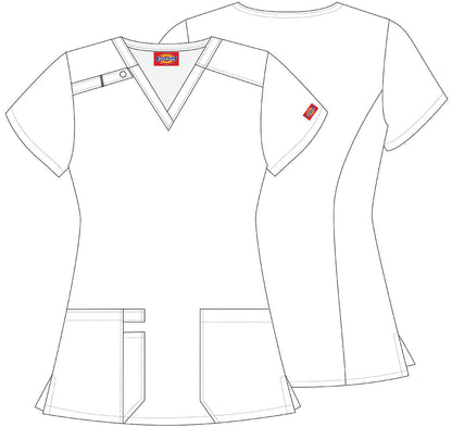 Animal Print Dickies V Neck Scrub Top DK617 THMR - Scrubs Select