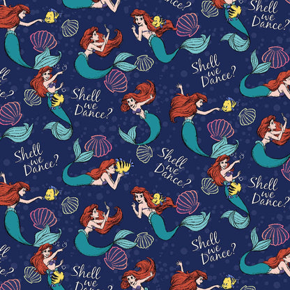 Ariel Tooniforms Licensed Disney Little Mermaid V Neck Scrub Top TF737 LMSH - Scrubs Select