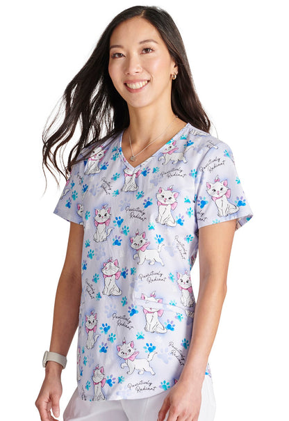 Arisoticats Cherokee Tooniforms Disney Licensed V Neck Scrub Top TF737 ACAW - Scrubs Select