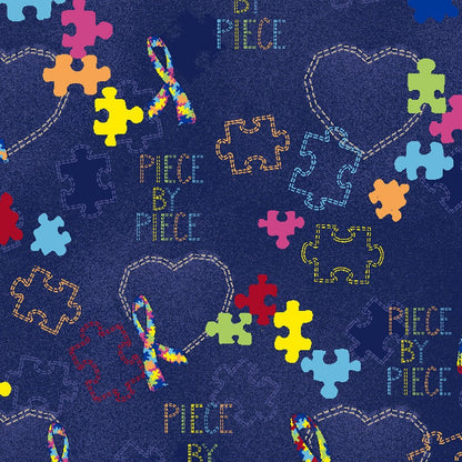 Autism Awareness Cherokee Print Warm Up Scrub Jacket CK301 PYHT - Scrubs Select