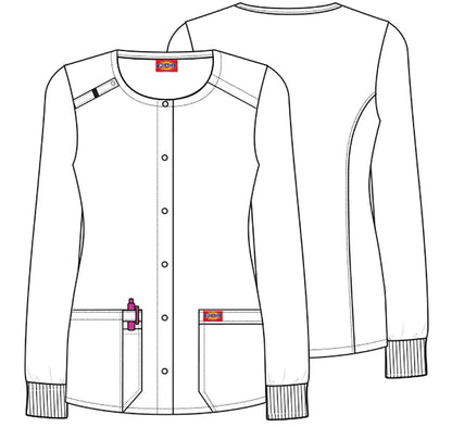 Autism Awareness Dickies Snap Front Scrub Jacket DK306 ABET - Scrubs Select