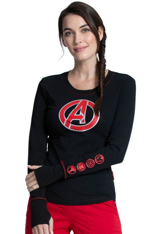 Avengers Hero Tooniforms Marvel Underscrub Knit Tee TF718 MAGH - Scrubs Select