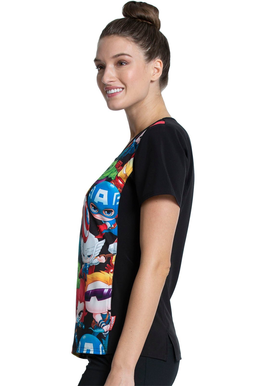 Avengers Tooniforms Licensed Marvel V Neck Scrub Top TF627 MAUP - Scrubs Select