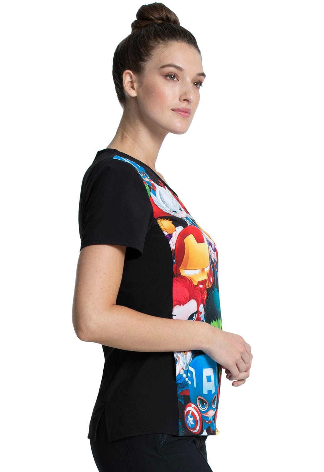 Avengers Tooniforms Licensed Marvel V Neck Scrub Top TF627 MAUP - Scrubs Select