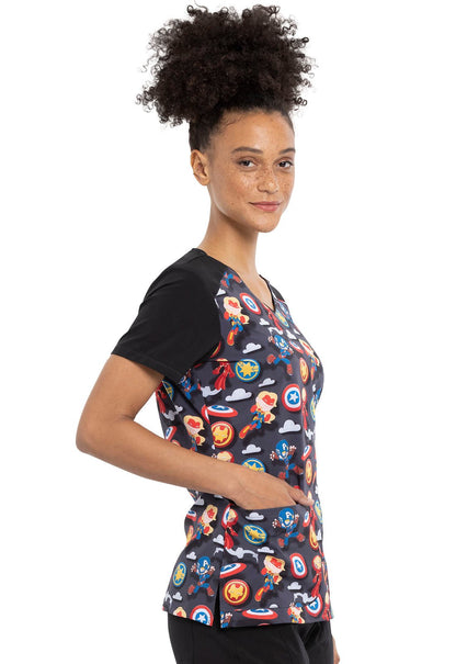 Avengers Tooniforms V Neck Medical Scrub Top TF632 MAFE - Scrubs Select