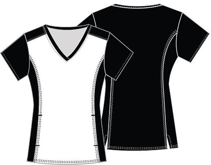 Baby Yoda Cherokee Tooniforms Licensed Star Wars V Neck Scrub Top TF637 MDKC - Scrubs Select