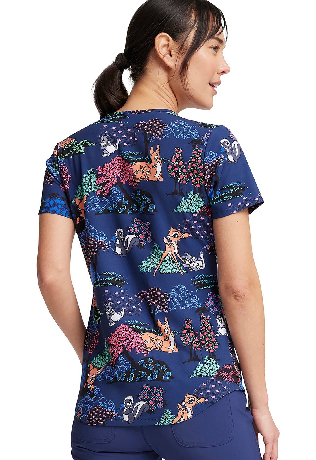 Bambi Tooniforms Licensed V Neck Scrub Top TF737 BAWG - Scrubs Select