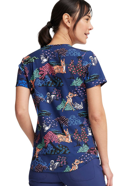 Bambi Tooniforms Licensed V Neck Scrub Top TF737 BAWG - Scrubs Select