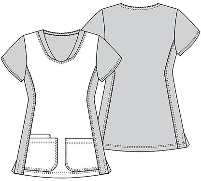 Batgirl, Supergirl, Wonder Women HeartSoul Licensed Print V Neck Scrub Top HS719 DMGG - Scrubs Select