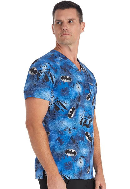 Batman Cherokee Tooniforms DC Comics Unisex V Neck Scrub Top TF688 DMSN - Scrubs Select