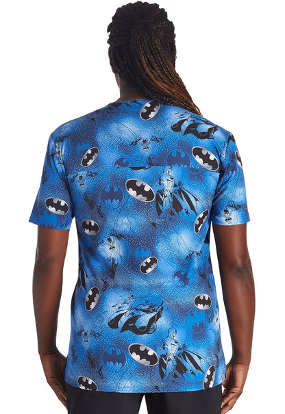 Batman Cherokee Tooniforms DC Comics Unisex V Neck Scrub Top TF688 DMSN - Scrubs Select