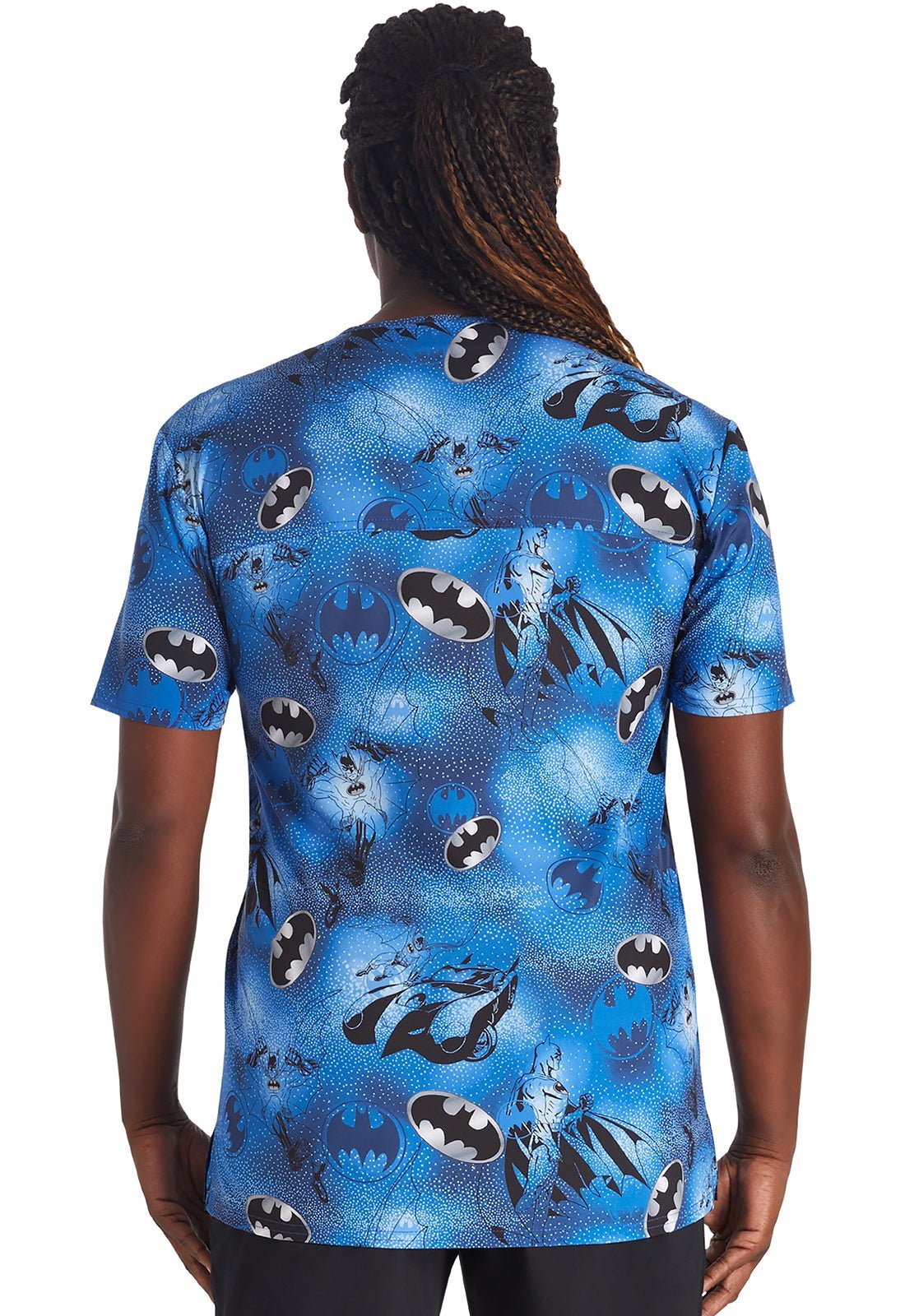 Batman Cherokee Tooniforms DC Comics Unisex V Neck Scrub Top TF688 DMSN - Scrubs Select