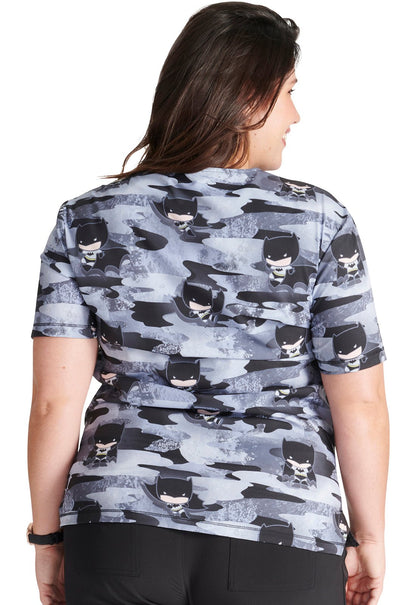 Batman Cherokee Tooniforms Unisex V Neck Scrub Top TF759 DMCU - Scrubs Select