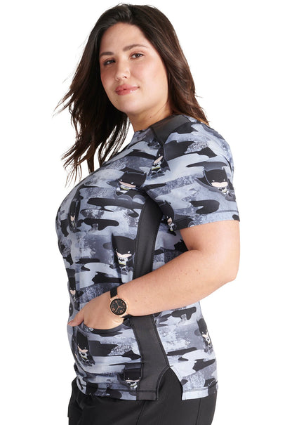 Batman Cherokee Tooniforms Unisex V Neck Scrub Top TF759 DMCU - Scrubs Select