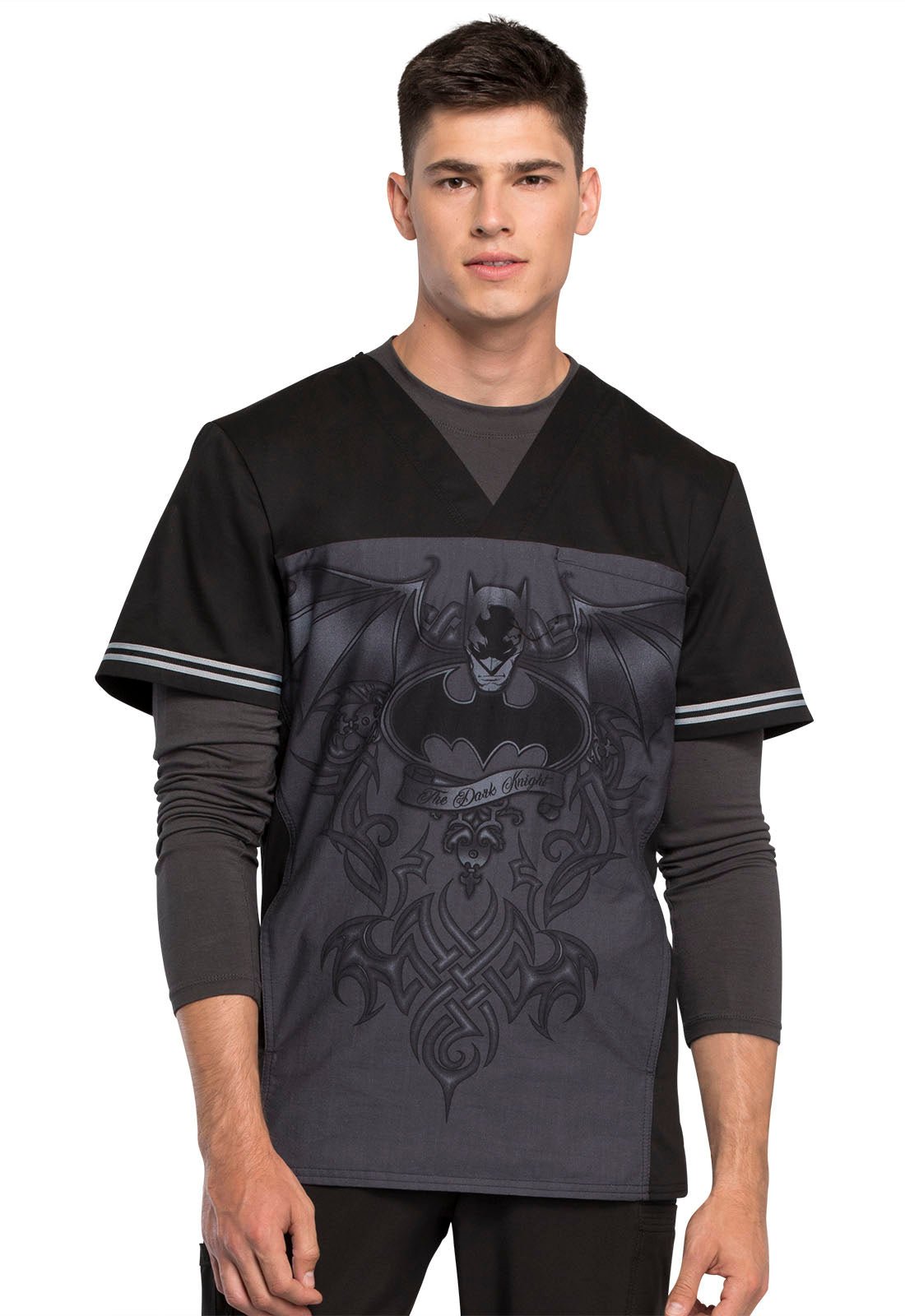 Batman Tooniforms DC Comics Men's V Neck Scrub Top TF707 DMOO - Scrubs Select