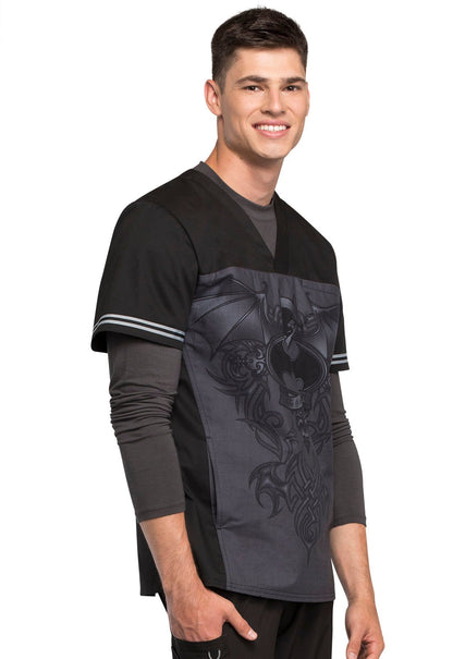 Batman Tooniforms DC Comics Men's V Neck Scrub Top TF707 DMOO - Scrubs Select