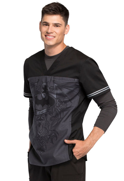 Batman Tooniforms DC Comics Men's V Neck Scrub Top TF707 DMOO - Scrubs Select