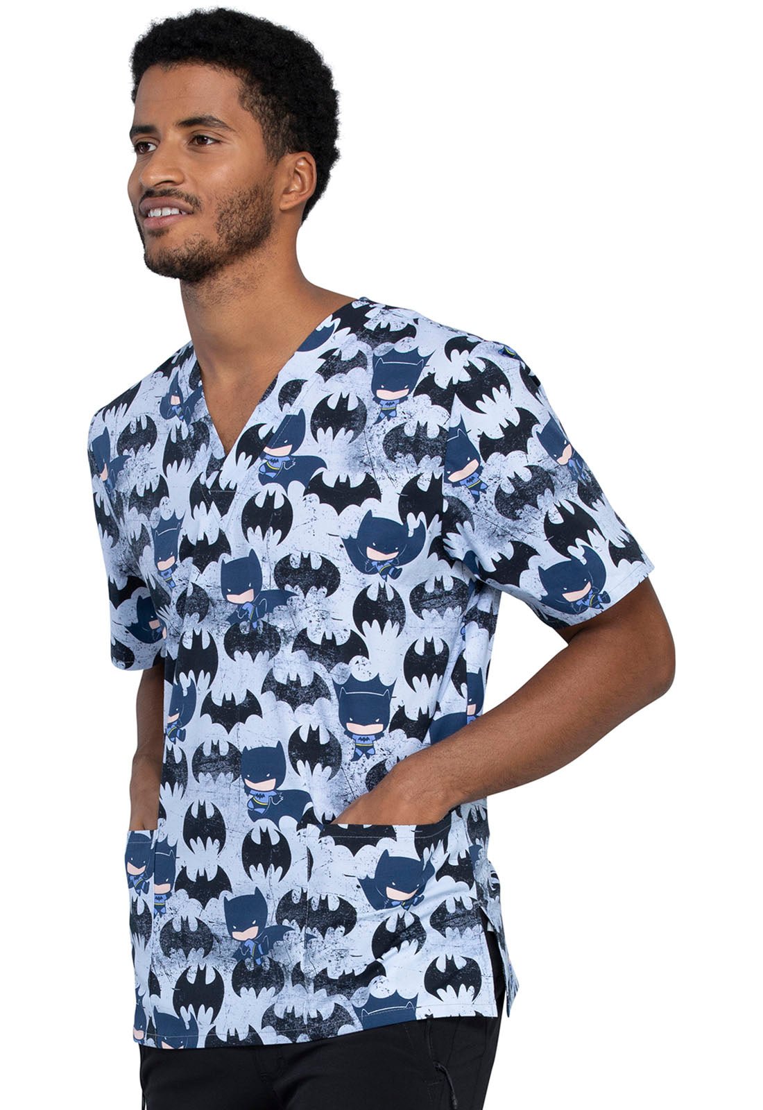 Batman Tooniforms DC Comics Unisex V Neck Scrub Top TF606 DMKO - Scrubs Select