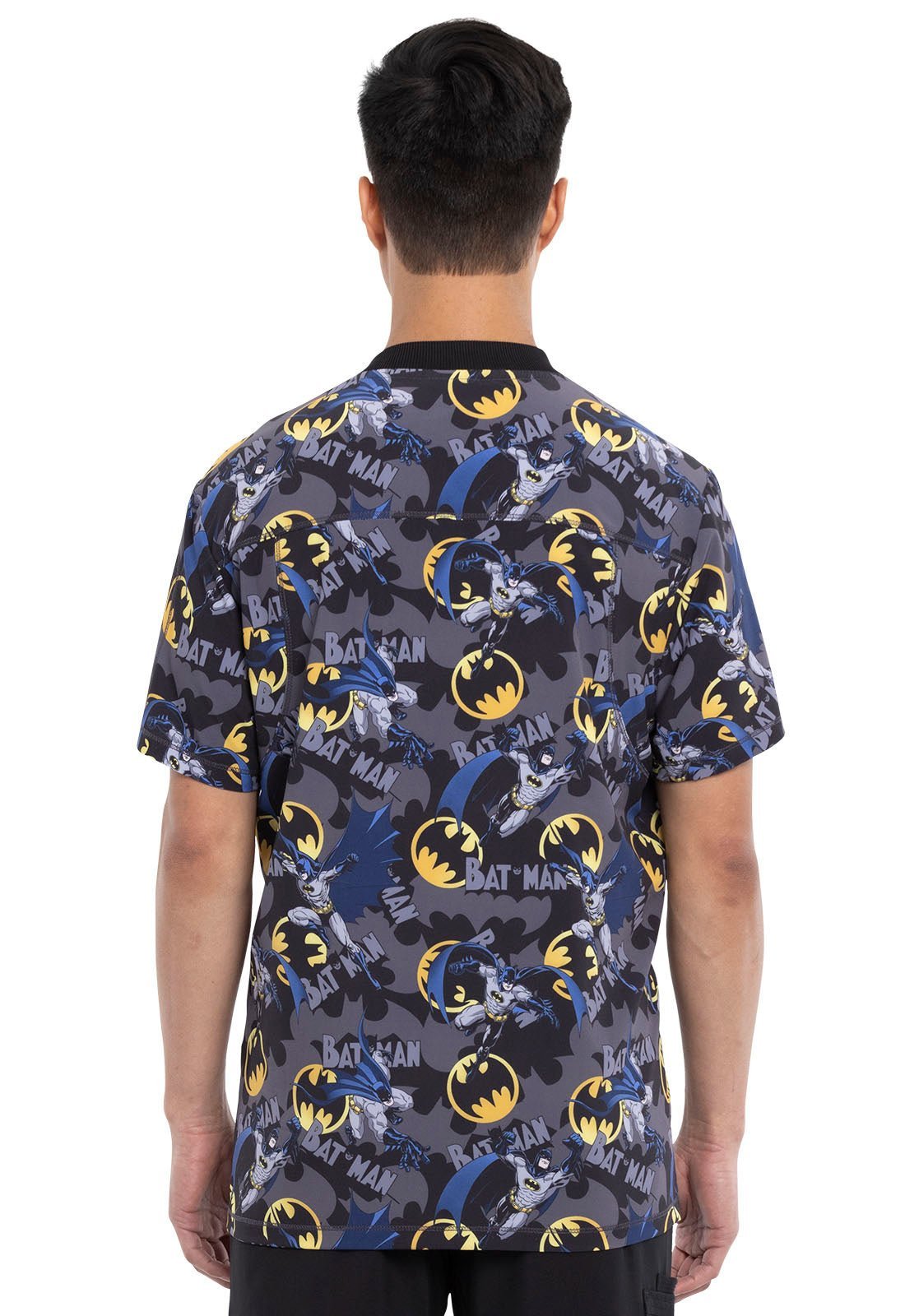 Batman Tooniforms Licensed Men's V - Neck Scrub Top TF730 DMDM - Scrubs Select