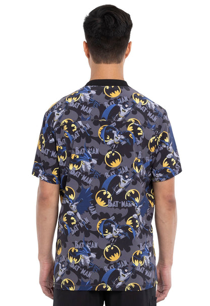 Batman Tooniforms Licensed Men's V-Neck Scrub Top TF730 DMDM - Scrubs Select