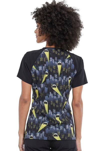Batman Tooniforms V Neck Medical Scrub Top TF632 DMCI - Scrubs Select