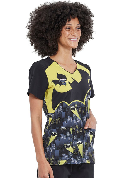 Batman Tooniforms V Neck Medical Scrub Top TF632 DMCI - Scrubs Select