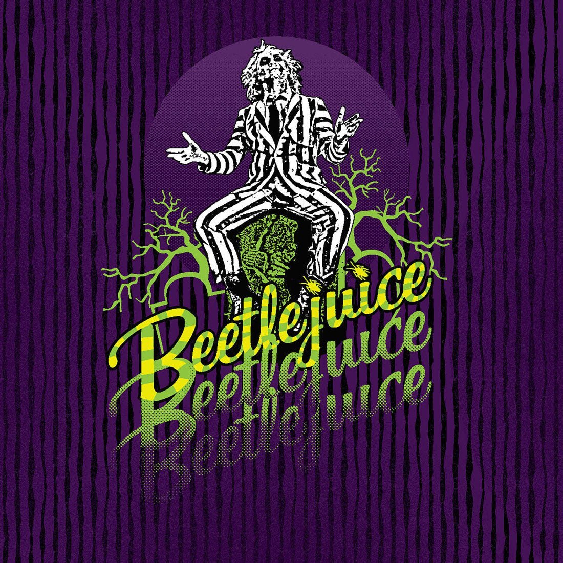 Beetlejuice Tooniforms Licensed Warner Bros V Neck Scrub Top TF694 BCIS - Scrubs Select