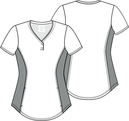 Berry Good Care Cherokee Print V Neck Scrub Top CK792 BGCR - Scrubs Select