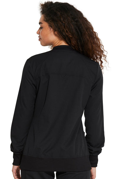 Black Dickes Dynamix Zip Front Scrub Jacket DK330 BLK - Scrubs Select