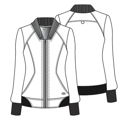 Black Dickes Dynamix Zip Front Scrub Jacket DK330 BLK - Scrubs Select