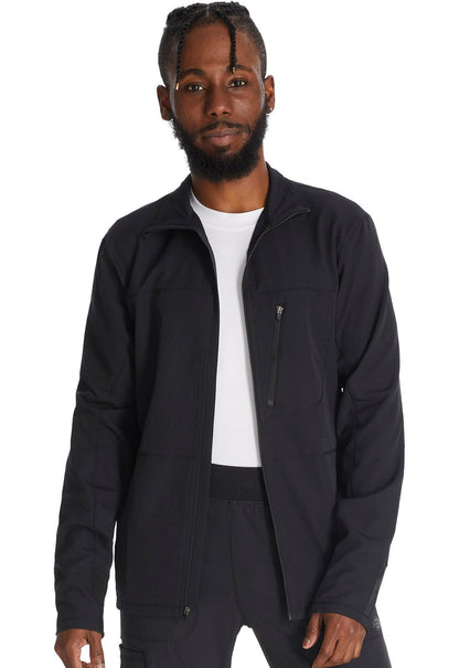 Black Dickies Men's Zip Front Scrub Jacket DK310 BLK - Scrubs Select
