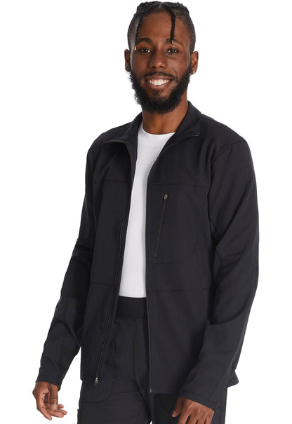 Black Dickies Men's Zip Front Scrub Jacket DK310 BLK - Scrubs Select