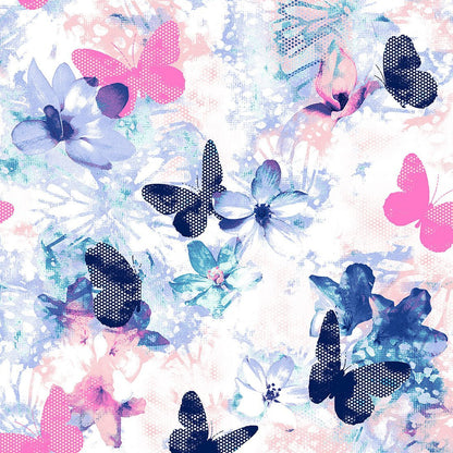 Butterfly Dickies Dynamix Print V Neck Scrub Top DK731 FUBT - Scrubs Select