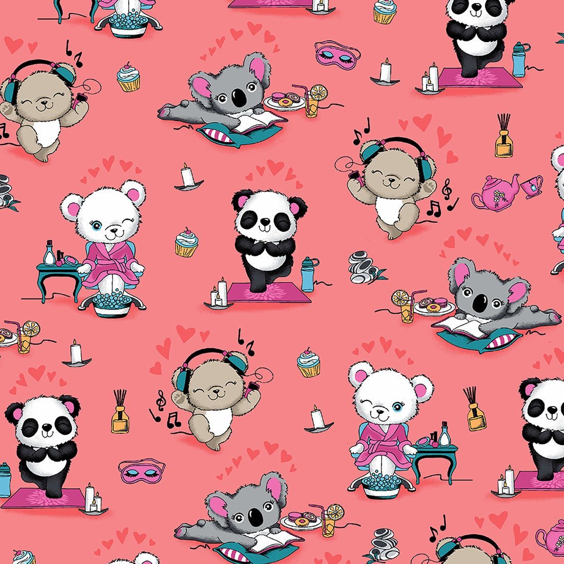 Calming Critters Cherokee Animal Print V Neck Scrub Top CK637 CLCT - Scrubs Select