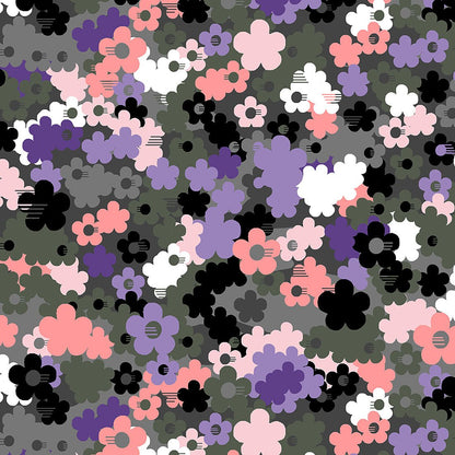 Camo Floral Print Dickies EDS V Neck Scrub Top DK852 CABD - Scrubs Select