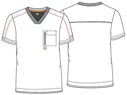 Camo Print Dickies Dynamix Men's V Neck Scrub Top DK779 TGWN - Scrubs Select