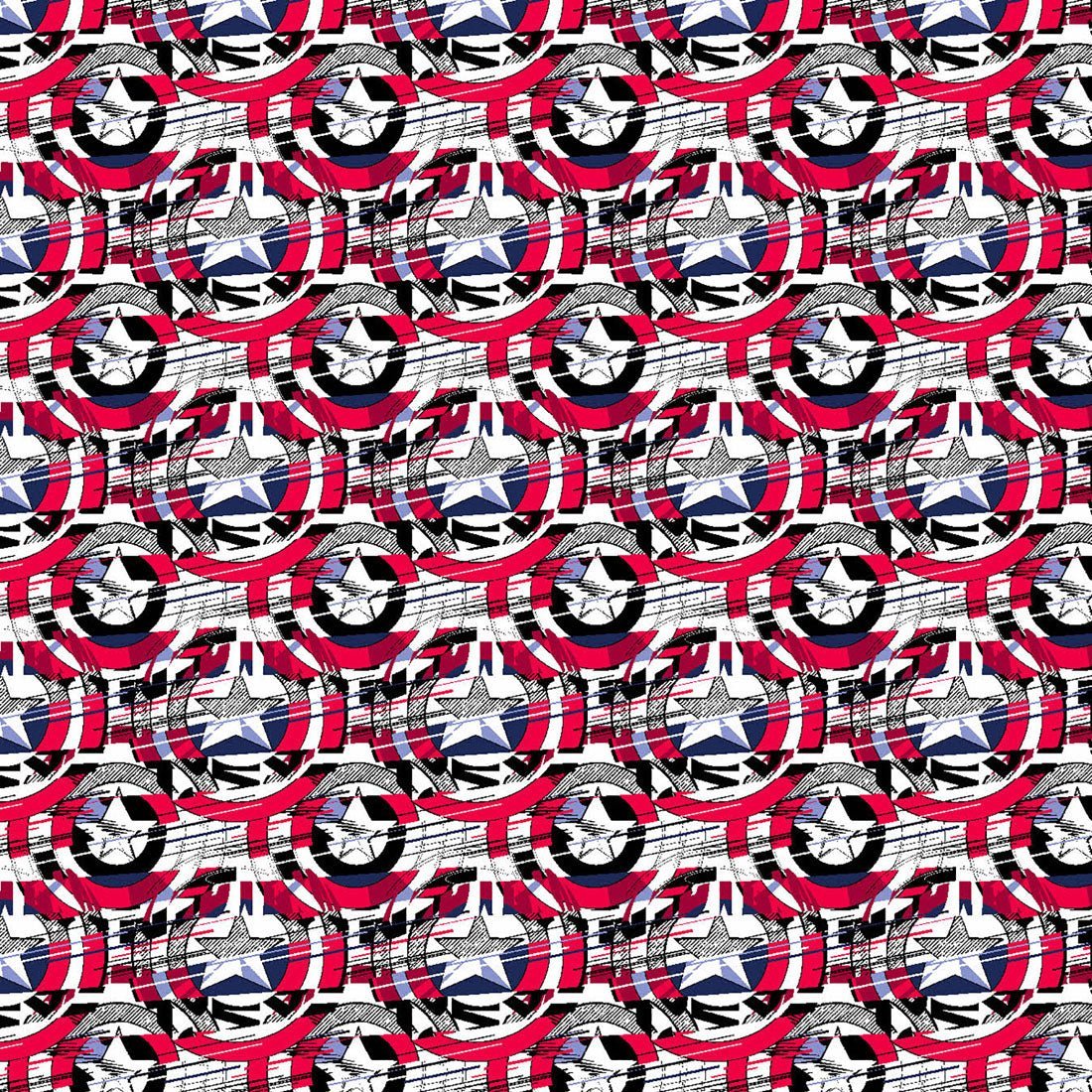 Captain America Tooniforms Licensed Men's V Neck Scrub Top TF713 MADF - Scrubs Select