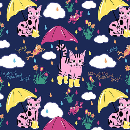 Cat & Frogs Cherokee iFlex Print V Neck Knit Panel Scrub Top CK732 RACF - Scrubs Select