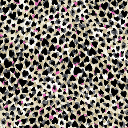 Cheetah Heartsoul Print Round Neck Scrub Top HS800 FWAH - Scrubs Select