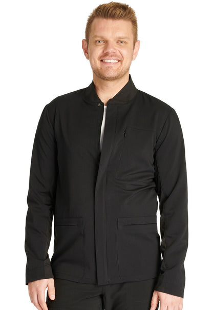 Cherokee Atmos Men's Zip Front Jacket CK329A in Black, Navy, Pewter, Royal - Scrubs Select