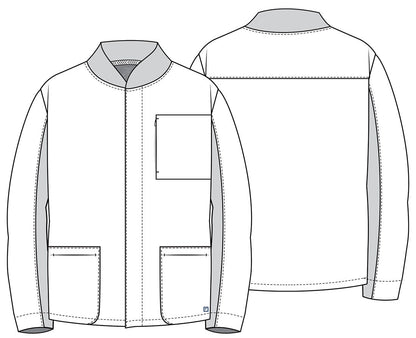 Cherokee Atmos Men's Zip Front Jacket CK329A in Black, Navy, Pewter, Royal - Scrubs Select