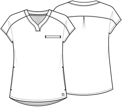 Cherokee Atmos Scrub V Neck Top CK836A in Cucumber, Sugar Melon - Scrubs Select