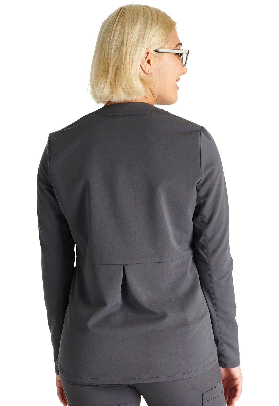 Cherokee Atmos Zip Front Jacket CK356A in Black, Ciel, Navy, Pewter, Royal - Scrubs Select