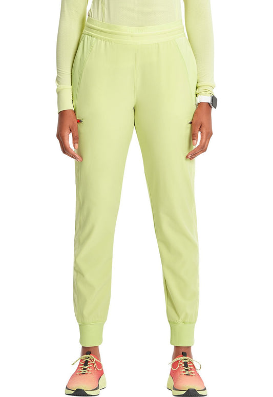 Cherokee Infinity GNR8 Jogger Pant IN122A in Electric Coral, Green Energy - Scrubs Select