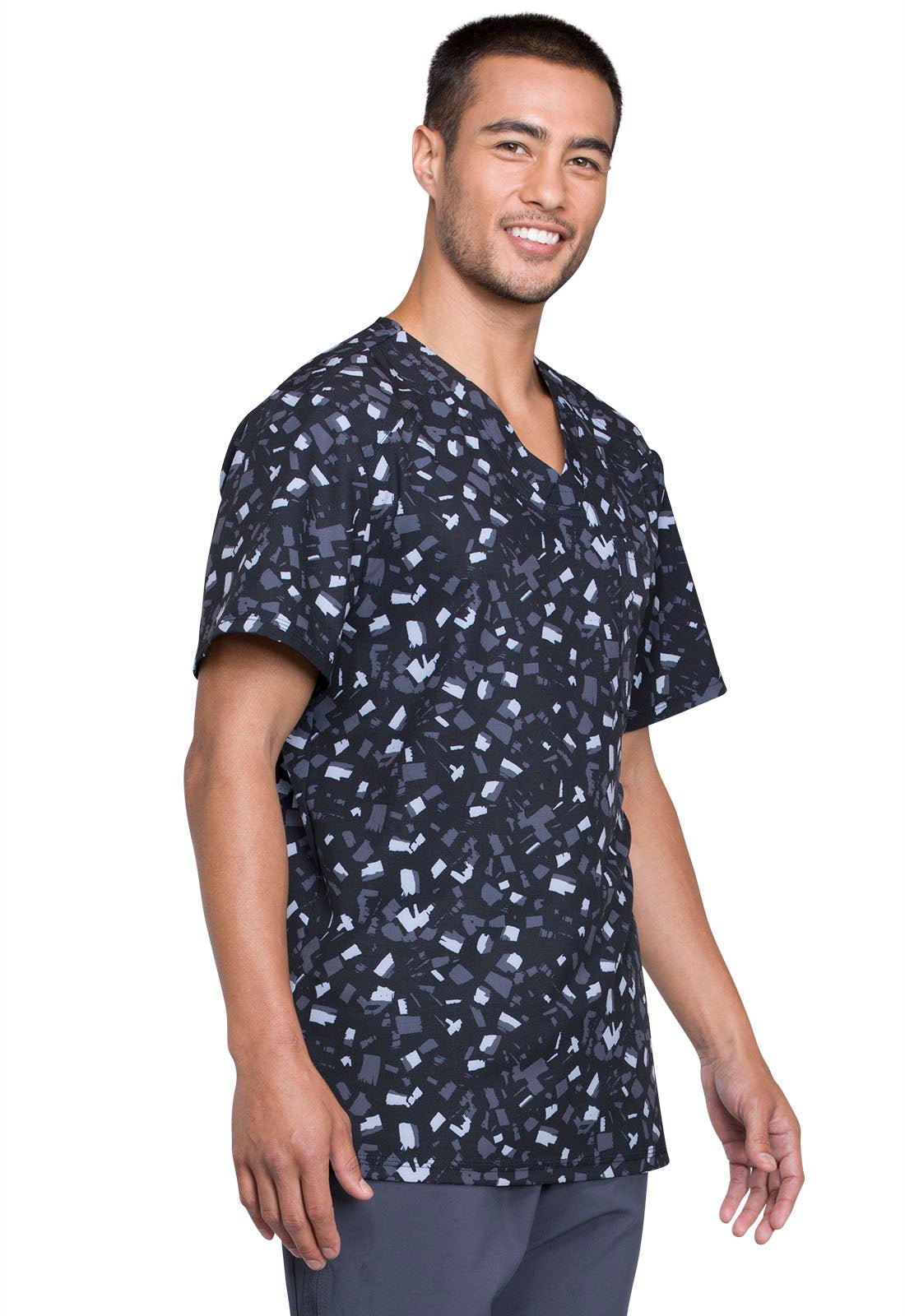 Cherokee Infinity Men's V Neck Scrub Top CK902 BOBK - Scrubs Select